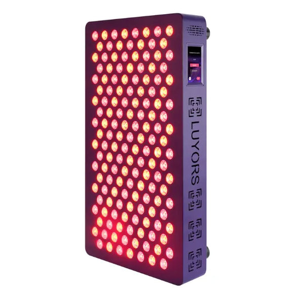 Luyors red light and near-infrared LED therapy panel with illuminated diodes and digital display