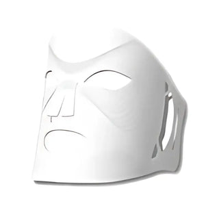 Angled white competitor LED face mask shown for comparison against the Equinox Pro mask