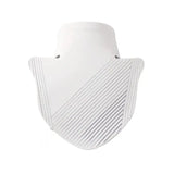 Comparison chart of the Equinox Pro LED neck and chest mask versus a basic competitor neck mask