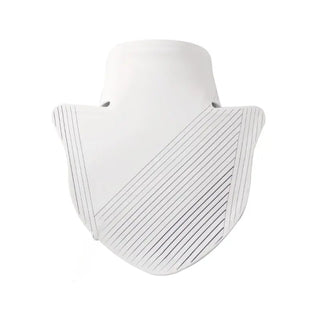 Comparison chart of the Equinox Pro LED neck and chest mask versus a basic competitor neck mask