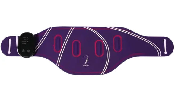 Luyors red light and NIR vibration belt in purple with controller and treatment zones