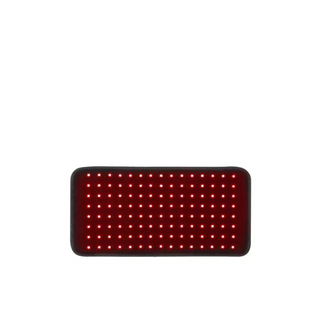 Luyors red light and NIR therapy belt illuminated, showing the grid of glowing red LEDs
