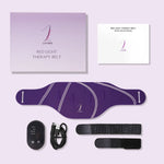 Luyors-Red-Light-Therapy-Belt-unboxing-showing-belt,-controller,-USB-charging-cable,-two-adjustable-straps,-box-and-manual